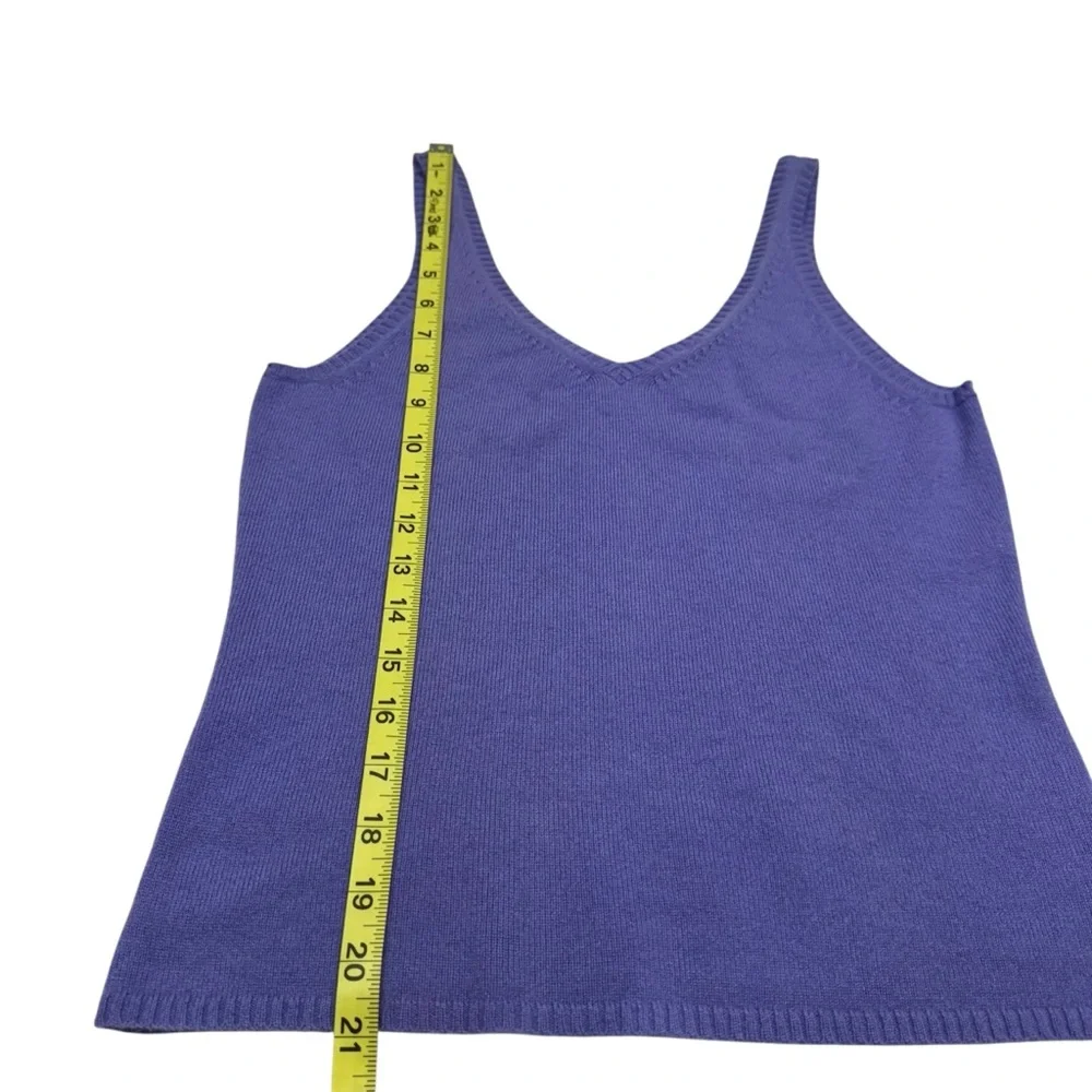 Bloomingdale’s Collection Fifty Nine Cashmere Tank Top Y2K Knit  S Preppy Layers - Picture 9 of 9
